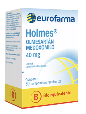 Holmes (B) Olmesartán 40 mg 30 Comprimidos recubiertos.