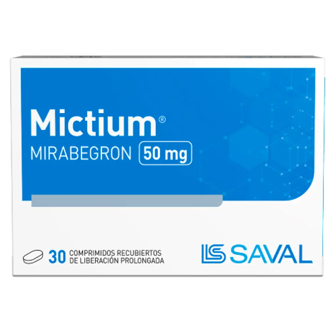 Mictium Mirabegron 50 mg 30 Comprimidos recubiertos. 1