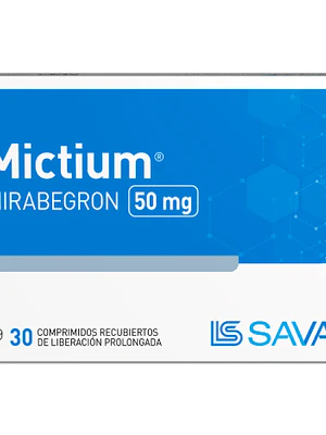Mictium Mirabegron 50 mg 30 Comprimidos recubiertos.