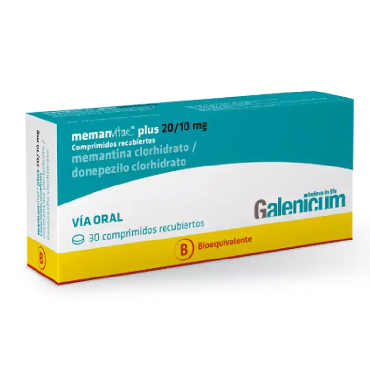 Memanvitae Plus (B) Memantina, Donepezilo 20/10 mg 30 Comprimidos. 1