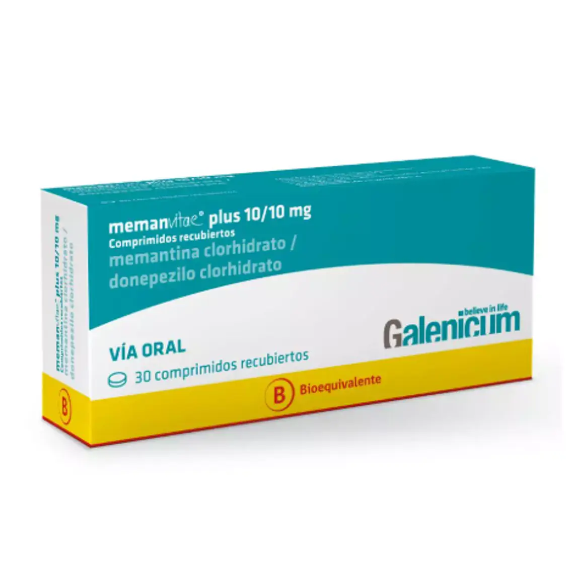 Memanvitae Plus (B) Memantina, Donepezilo 10/10 mg 30 Comprimidos r.ecubiertos 1