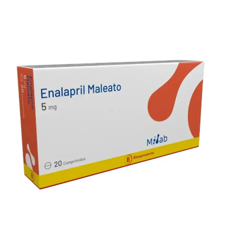 Enalapril maleato (B) 5 mg 20 Comprimidos. Mintlab 1