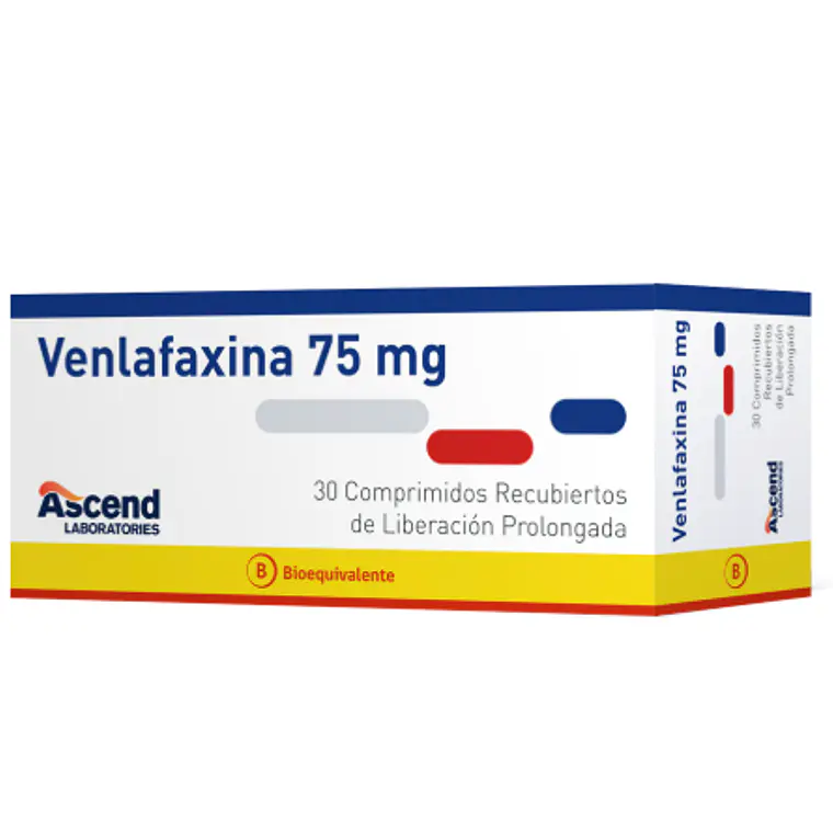 Venlafaxina (B) 75 mg 30 Comprimidos recubiertos. Ascend 1