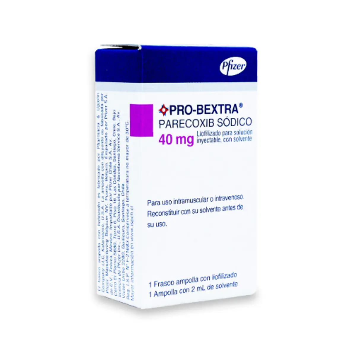 Pro-Bextra Parecoxib 40 mg Inyectable 1 Frasco-Ampolla. 1