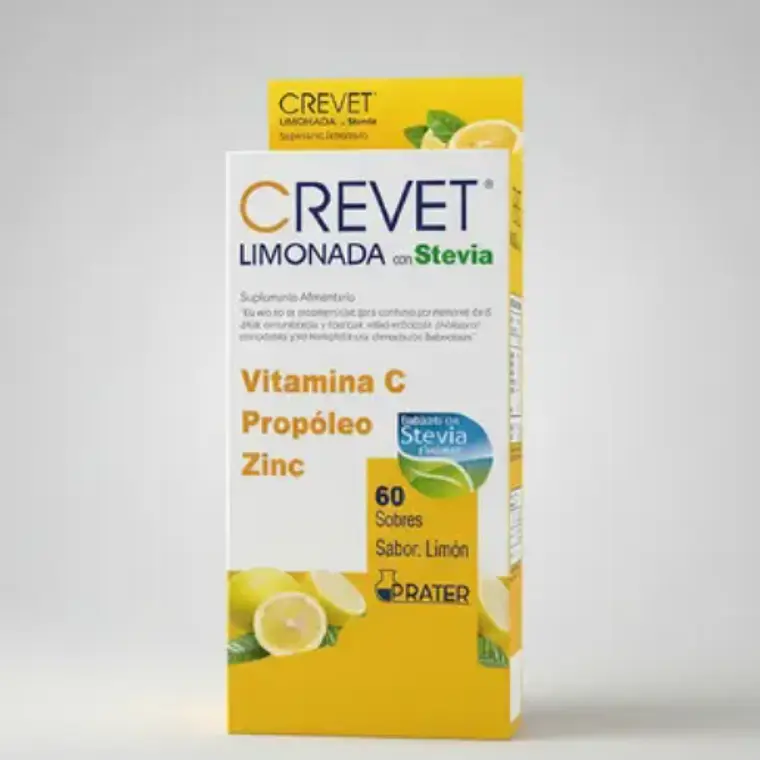Crevet Limonada Caliente con Stevia 60 sobres. 1
