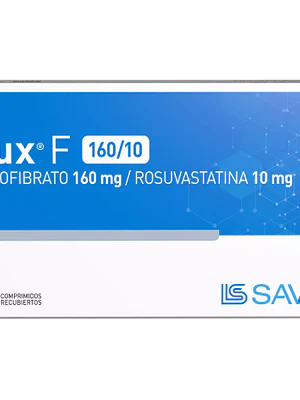 Rux F  Fenofibrato, Rosuvastatina 160/10 mg 30 Comprimidos recubiertos.