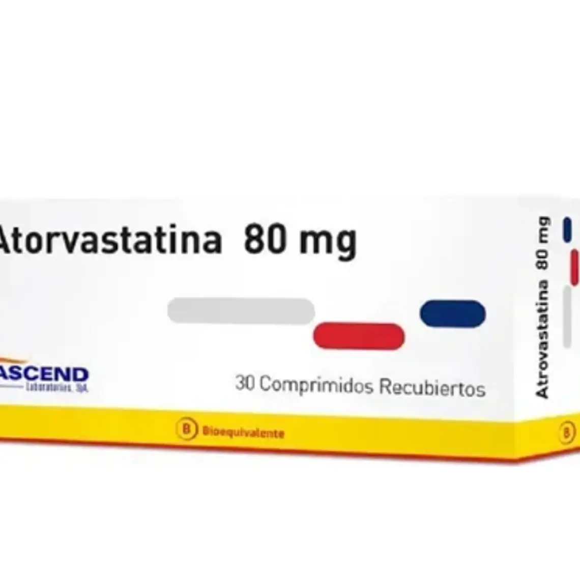 Atorvastatina (B) 80 mg 30 Comprimidos recubiertos. Ascend  1