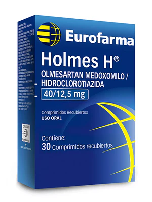 Holmes H (B) Olmesartán, Hidroclorotiazida 40/12,5  mg 30 Comprimidos recubiertos.