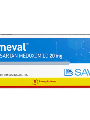 Olmeval (B) Olmesartán 20 mg 30 Comprimidos  recubiertos.
