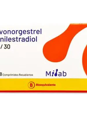 Levonorgestrel, Etinilestradiol  (B) 150/30 mg 28 Comprimidos. Mintlab