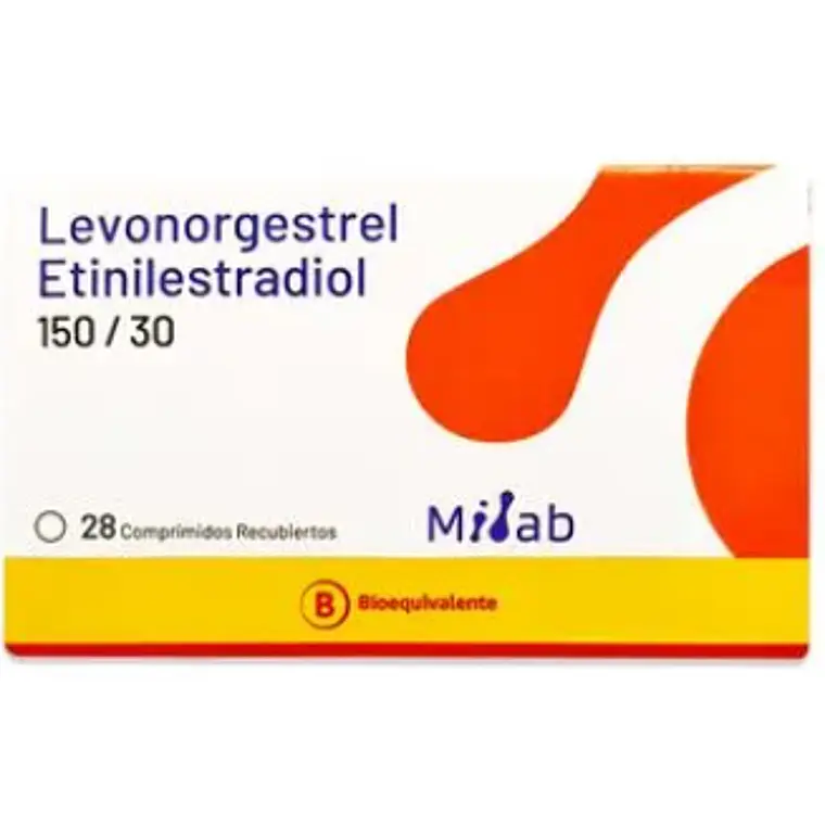 Levonorgestrel, Etinilestradiol  (B) 150/30 mg 28 Comprimidos. Mintlab 1