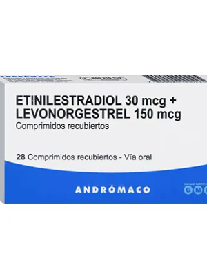 Etinilestradiol 30 mcg + Levonorgestrel 150 mcg 28 Comprimidos recubiertos.