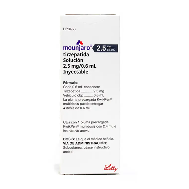 Mounjaro Kwikpen Tirzepatida 2,5 mg / 0,6 ml Solución inyectable 4 Dosis. 1
