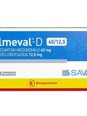 Olmeval-D (B) Olmesartán, hidroclorotiazida 40/ 12,5 mg Comprimidos  recubiertos