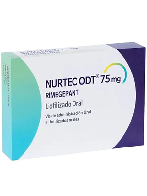 Nurtec ODT Rimegepant 75 mg 2 Liofilizados orales.