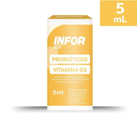 Infor Pro Probióticos + Vitamina D3 5 ml.