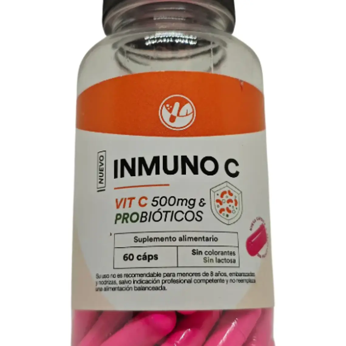 Inmuno C Vitamina C 500 mg y probióticos 60 Cápsulas. Natural Farm 1
