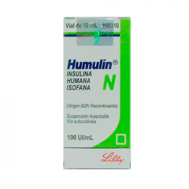 Humulin N Insulina Humana 100Ui/ ml 1 Vial 10 ml. 1