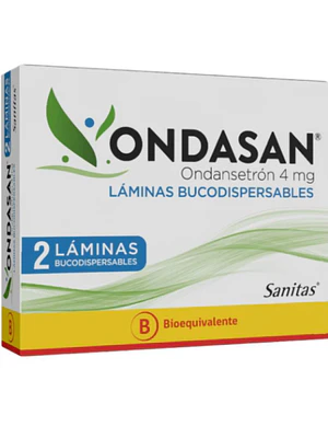 Ondasan Ondansetron 4 mg 2 láminas. Sanitas