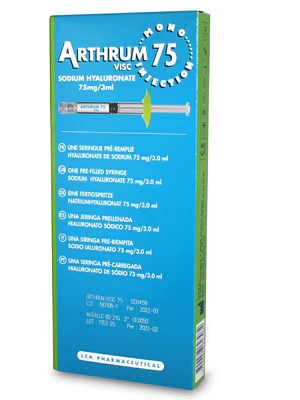 Arthrum 75 Hialuronato de sodio 7,5 mg / 3 ml Intra-Articular 1 Jeringa Prellenada.
