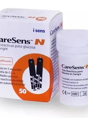 Tiras reactivas para Glucosa CareSens N 50 Unidades.