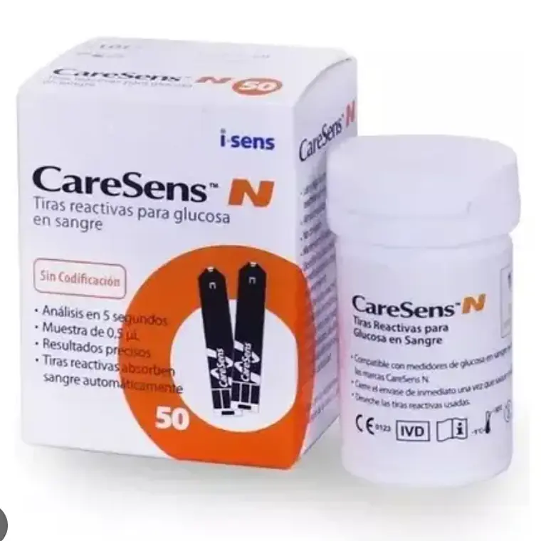 Tiras reactivas para Glucosa CareSens N 50 Unidades. 1