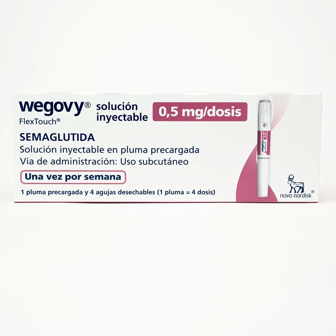 Wegovy 0.5 Mg 1 Dispositivo Flextouch, contiene 4 Agujas. Semaglutide. 1