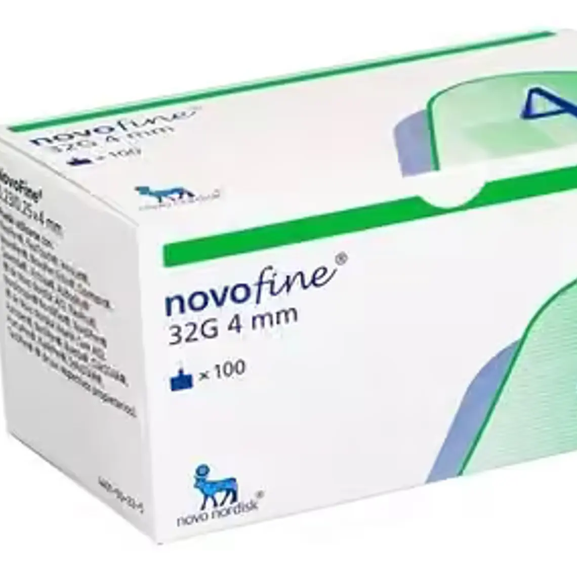 Novofine Agujas, 32 G x 4 Mm, envase de 100 agujas. Novo Nordisk (Dm) 1