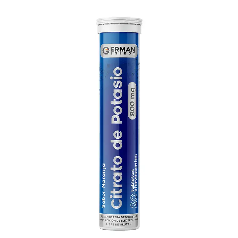 Citrato de potasio 800 mg 20 Tabletas efervescentes. German Energy 1