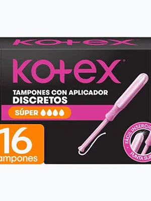 KOTEX TAMPON CON APLICADOR MEDIO X 16