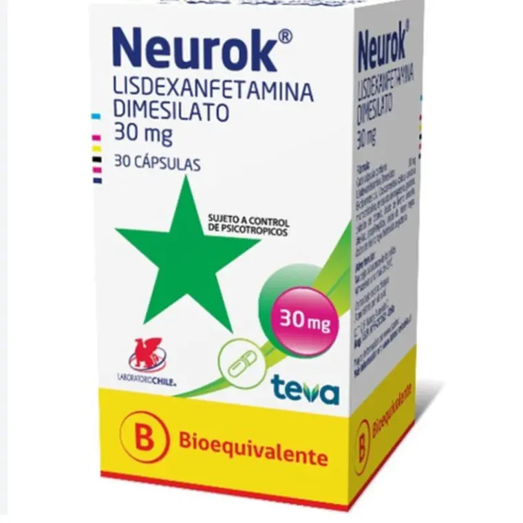 Neurok (B) Lisdexanfetamina 30 mg 30 Cápsulas. Medicamentos controlados, venta presencial  1