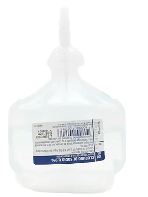Cloruro de Sodio 0,9 % Solución inyectable 100 ml. Caja de 20 Unidades, Sanderson