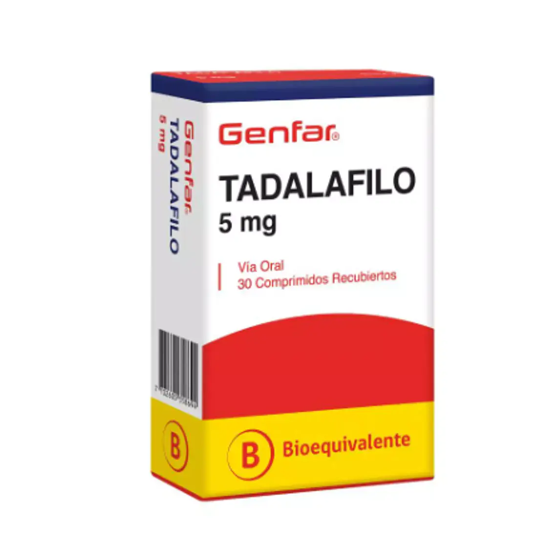 Tadalafilo (B) 5 mg 30 Comprimidos. Genfar 1