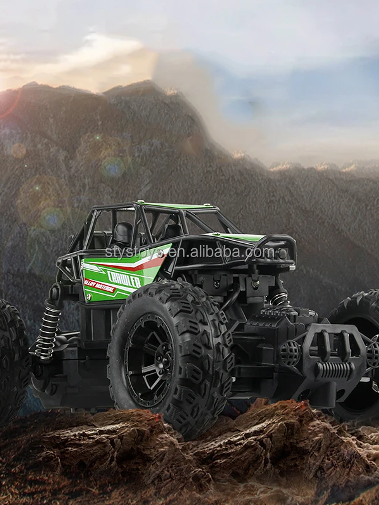 RC Monster Truck 4WD 2,4 GHz – Rock Crawler Eléctrico Recargable con Batería Incluida 3