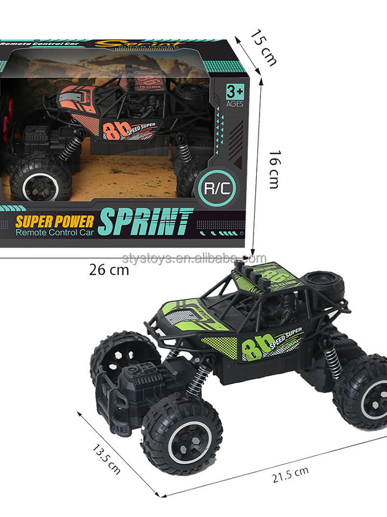 RC Monster Truck 4WD 2,4 GHz – Rock Crawler Eléctrico Recargable con Batería Incluida 6
