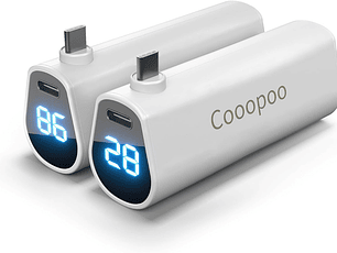 Batería externa para Meta Quest 3/Quest 3S, carga rápida de 5 V 3 A con indicador LCD para mayor autonomía. Miniaccesorio ligero y recargable con indicador de carga [2 unidades].