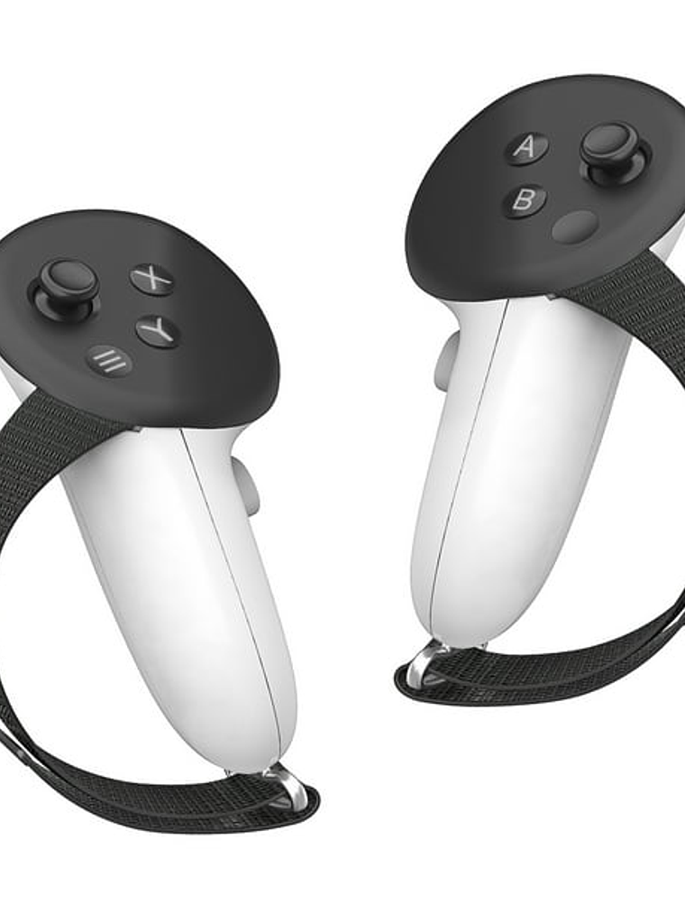 Compatible con Meta Quest 3/3S Estuche protector con agarre Diseño antideslizante y resistente a caídas Correa de muñeca ajustable ABS y nailon duraderos - Negro 1