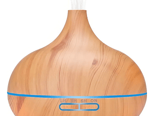 Pack Humidificador Indoor Humidificador Aire Difusor Humidifacores Aromaterapia Sin Filtro 500ml Marro Claro + 12 Esencias Aromaticas Aceites Humidificador Marinshop