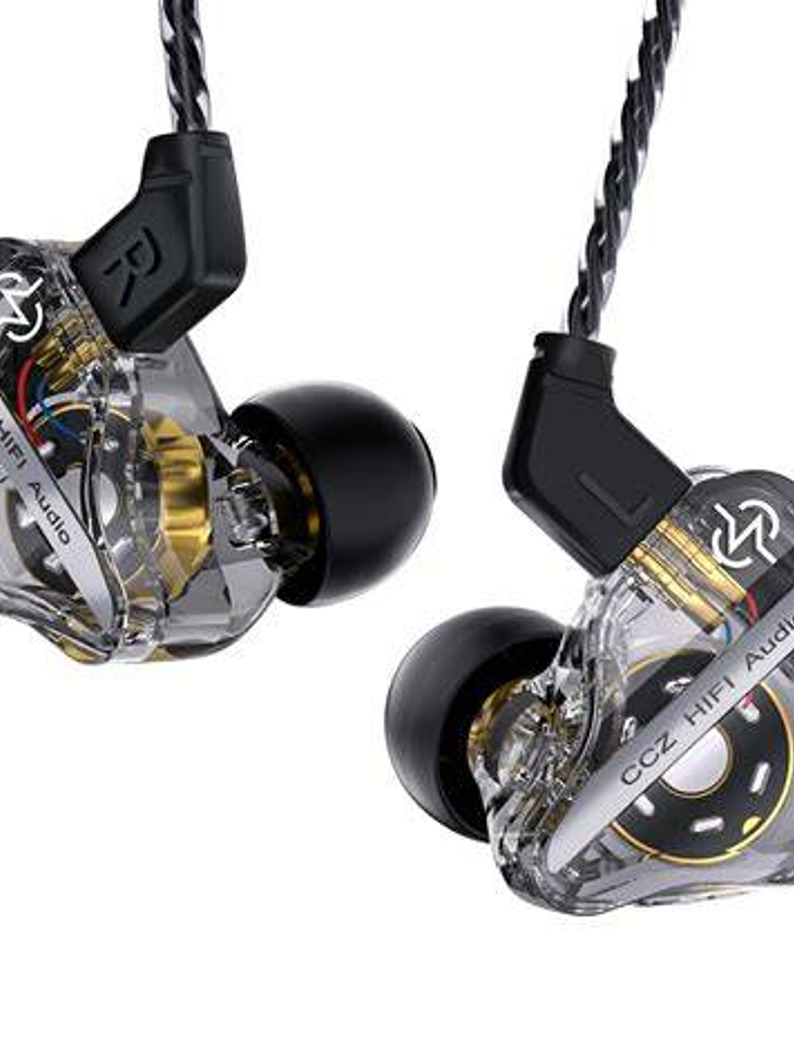 Auriculares con cable de alta fidelidad con micrófono, auriculares dinámicos con cancelación de ruido, auriculares intrauditivos con graves para deportes, Fitness y música 3