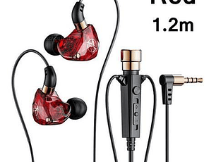 Auriculares con cable de alta fidelidad con micrófono, auriculares dinámicos con cancelación de ruido, auriculares intrauditivos con graves para deportes, Fitness y música