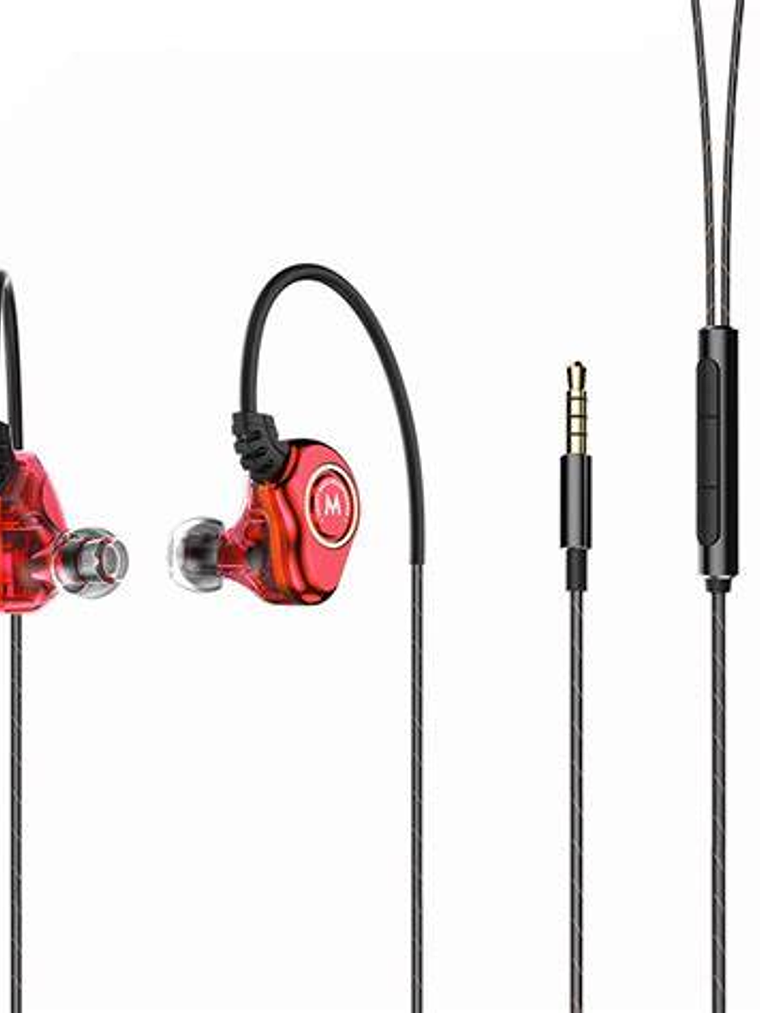 Auriculares con cable de alta fidelidad con micrófono, auriculares dinámicos con cancelación de ruido, auriculares intrauditivos con graves para deportes, Fitness y música 3