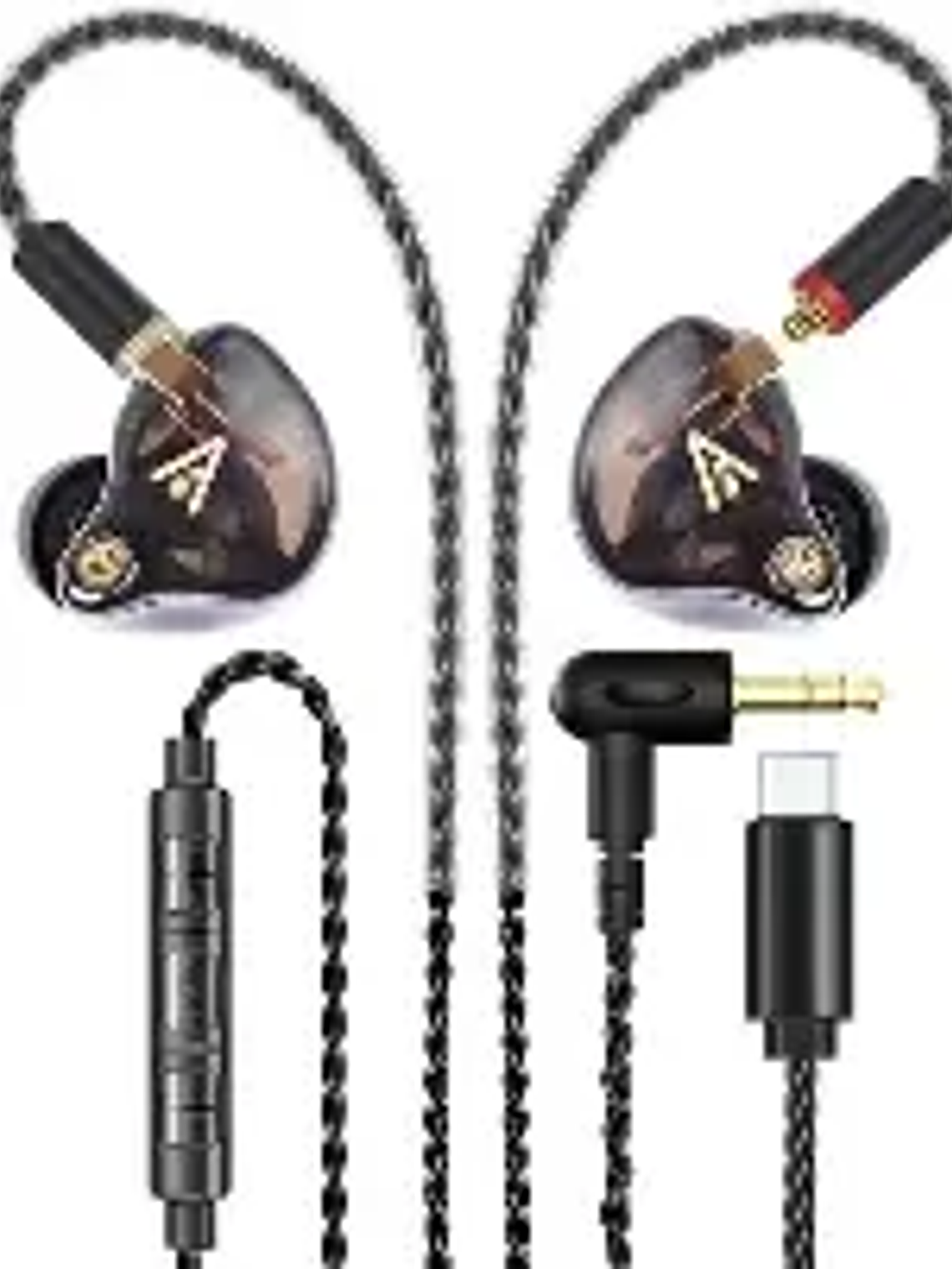 Auriculares con cable de alta fidelidad con micrófono, auriculares dinámicos con cancelación de ruido, auriculares intrauditivos con graves para deportes, Fitness y música 2