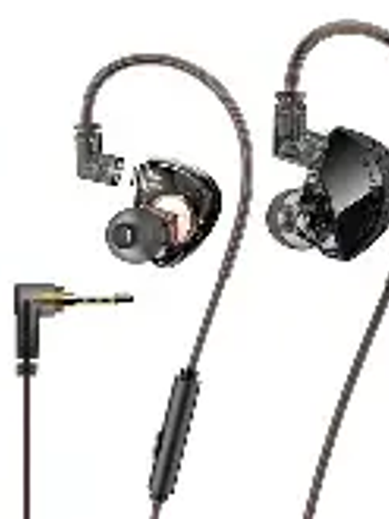 Auriculares con cable de alta fidelidad con micrófono, auriculares dinámicos con cancelación de ruido, auriculares intrauditivos con graves para deportes, Fitness y música 1