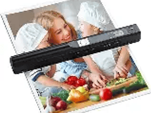 Escáneres portátiles con cable USB para fotos, recibos, 1050 DPI, (tarjeta de memoria 16G incluida), recargable, escáner de fotos MUNBYN para teléfono, 3 modos de resolución/2 modos de escaneo