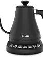 Govee - Hervidor eléctrico inteligente, diseño de cuello de cisne con temperatura variable, WiFi, control mediante Alexa, calentamiento rápido de 1200 W, 100 % acero inoxidable, 0.8 L, negro mate - Miniatura 2