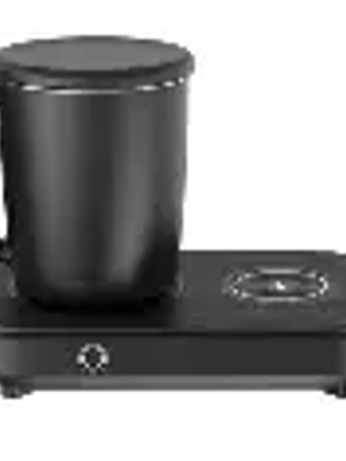 Taza de café inteligente con autocalentamiento de 18 onzas con control de temperatura, taza de café calentada con aplicación controlada por aplicación, pantalla LED de 5 a 10 horas, 3