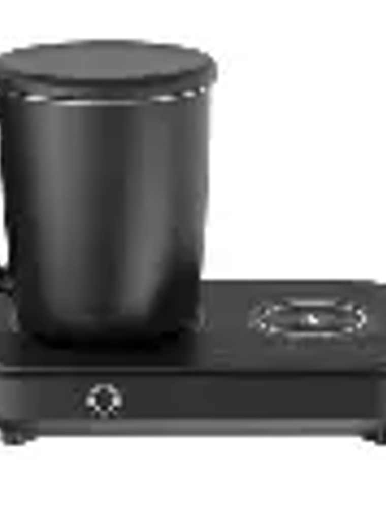 Taza de café inteligente con autocalentamiento de 18 onzas con control de temperatura, taza de café calentada con aplicación controlada por aplicación, pantalla LED de 5 a 10 horas, 3