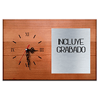 Retablo de Madera con Reloj RR con Placa 2