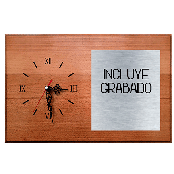 Retablo de Madera con Reloj RR con Placa 2