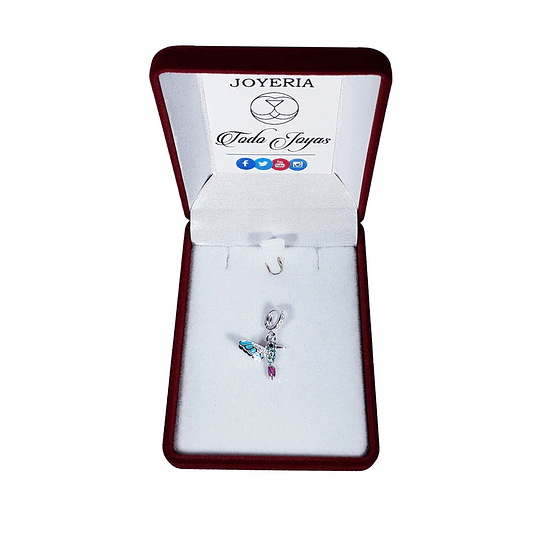 Charm Plata 925 Colibri Picaflor Pajaro Ave